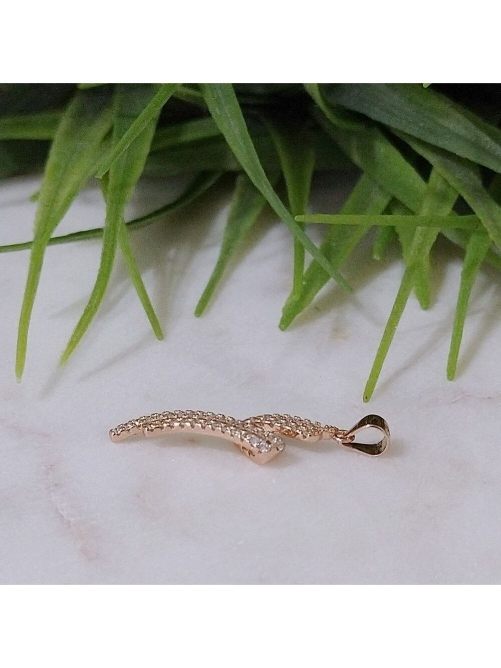 NWT Sterling Silver Rose Gold Pendant - Picture 2 of 4